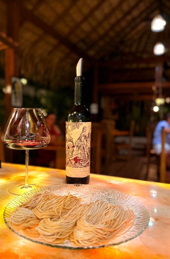 Pasta fresca e vinho